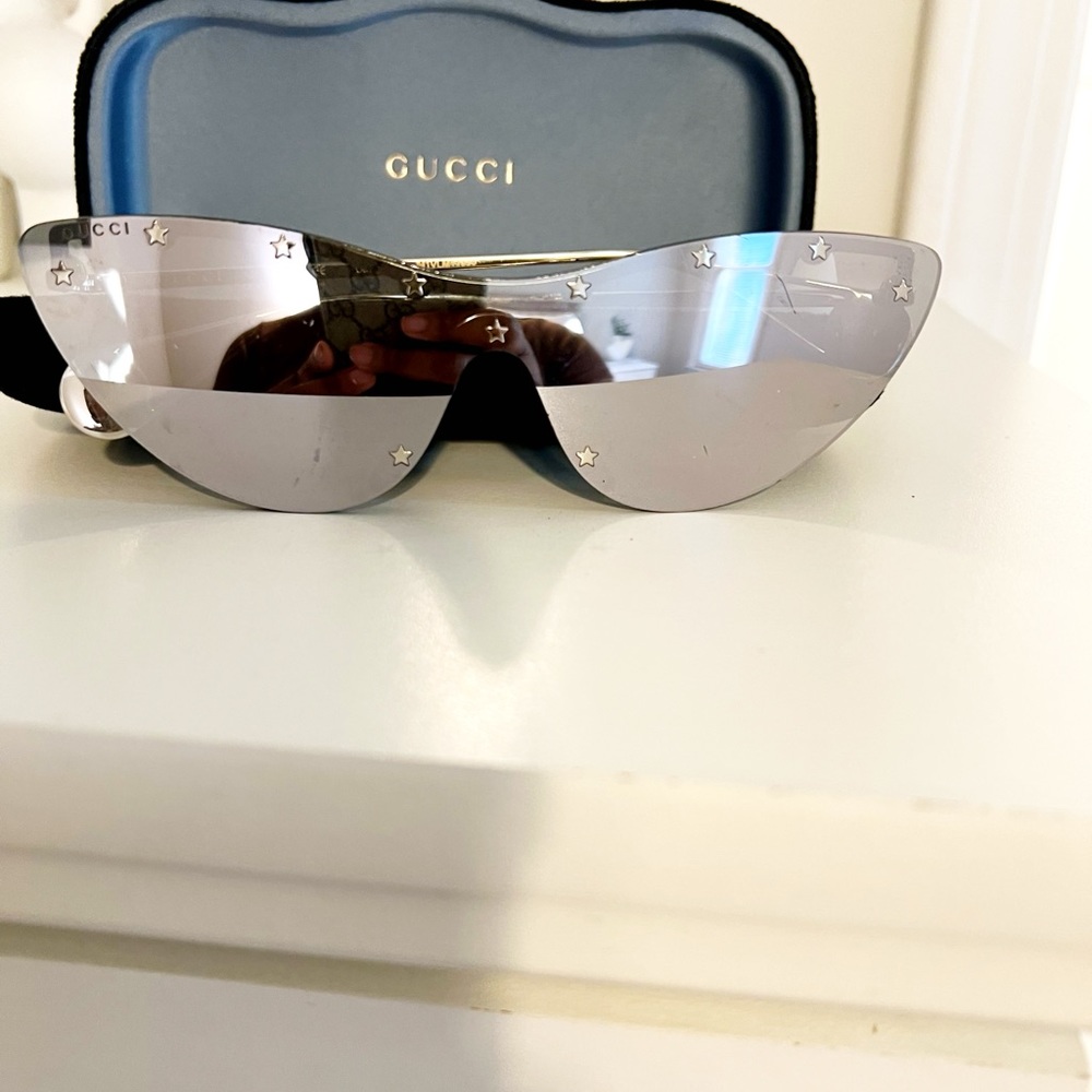 Silver Gucci Sunglasses